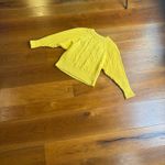 Ralph Lauren  Black Label Cotton Bright Yellow Cable Knit Sweater Photo 4
