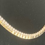EXPRESS Gold and Rhinestone 3 Piece Chevron Collar Chain Style Necklace Set Photo 2