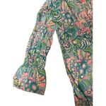 Lilly Pulitzer  blouse aqua & pinks sz Small Photo 2