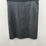 Theory  Tirionne C Magistrate Charcoal & Black Leather Wool Sheath Dress Sz 6 NEW Photo 4