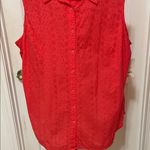 Faded Glory ❤️❤️❤️free w/purchase❤️❤️❤️Sleeveless Red Button-Up Top Photo 1