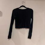 Wild Fable  Black Ribbed Cardigan Top Photo 2