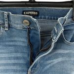 EXPRESS SZ 4 Cropped Legging Jeans High-Rise Stretch Zip-Fly Pockets Frayed Hems Photo 4