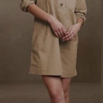 Banana Republic NWT  Shirt Dress‎ Ruffle Collar Button Down Casual Khaki Size S Photo 0