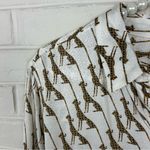 Chico's Chico’s Leopard Animal Patterned Button Down Shirt Size L Photo 5