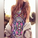 MINKPINK Women’s Multi Color Tribal Bodycon Sleevless Dress Medium Photo 0