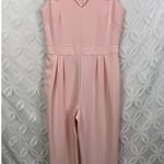 Elle Pink Sleeveless Bow Wide Leg Jumpsuit Size S Photo 3