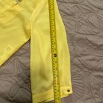 Anne Klein 3/4 sleeve zip up top Yellow Top Gold Zipper /logo size large. Photo 11