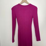 SKIMS Long Sleeve Dress Luxe Limited Edition Fuchsia Shimmer Foil Womens Medium Photo 9