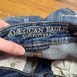 American Eagle Hi Rise Denim Shorts Womens Size 2 Distressed Cuffed Hem Stretch Photo 2