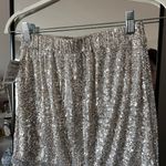 love on a hanger Cream White Gold Sequin Mini Skirt Photo 3