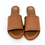 Makers MKS Sunny 7 Boutique Sandals Womens Sz 10 Brown Check Flat Slip Ons NEW Photo 1