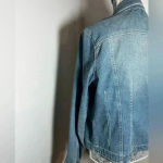 AMI Denim Jean Trucker Jacket Women's Medium Long Sleeve Blue Cotton Blend. Photo 7