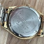 Seiko  SQ Ladies Watch Vintage Gold Plated Bracelet Gold Dial Day Date Windows Photo 7