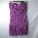 Love Tease  9J Dragon Purple Strapless Scrunched Bodycon Mini Prom Dress Photo 3