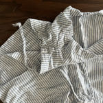 Striped White and Blue Tie Women's Shorts Gray Photo 3