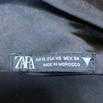 ZARA  Black Sleeveless Silk Satin Cowl Neck Cross Cami Tank Mini Slip Dress XS Photo 2