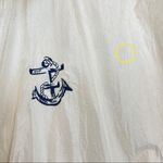 Vintage Nylon Jacket Anchor Embroidery Nautical Windbreaker Lightweight Coat Zip White Size L Photo 7