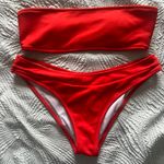 Zaful Red Bandeau Bikini Set Photo 0