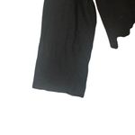 Free People  Black 3/4 Sleeve Cotton Blend Turtle Neck Blouse Women Sz M Photo 4