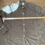 Catherine Bacon Women Silk Corduroy Shirt Tunic M Art Brown Tie Dye Lagenlook Size M Photo 8
