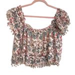Tularosa Revolve Amelia Ruffle Lace Multicolor Top Blouse Size Small Photo 2