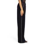 Dolce & Gabbana Kim Kardashian Straight Wool Pants Black Size EU40 Piping Runway Photo 3