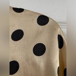 ZARA  polka dot pajama blouse gold black dots size xs Photo 8