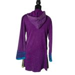 Handmade Patchwork Womens‎ M Zip Up Long Hoodie Jacket Distressed BOHO Hippie Artsy Photo 1