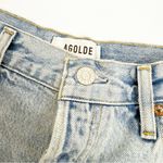 AGOLDE X Free People Riley High Rise Denim Jean Shorts Groove Light Wash Photo 9