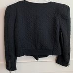 BCBG MAX AZRIA Black Quilted Cropped Jacket Photo 1