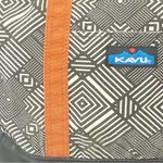 KAVU  Black White Printed Snap Closure Tote Bag Large Compartment Travel Photo 1