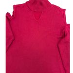 Susan Graver Pink Mock Neck Cold Shoulder Sweater XS Photo 5