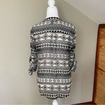 About A Girl  Juniors Black & White Chiffon Aztec Print Henley Top Small Photo 3