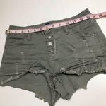 Angel Kiss Distress Short Denim Green Olive Army 1 Photo 8