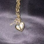 Unwritten Cubic Zirconia Key and Genuine Mother of Pearl
Inlay Stone Heart Necklace Photo 3
