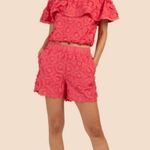 Trina Turk ππ Veranda Top + Lonni Short Vista Voile Watermelon Red Medium 6 NWT Photo 2