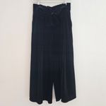 MISA Los Angeles  Black Velvet Cropped Wideleg Pant size small Photo 2