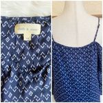 Anthropologie Cloth & Stone Cold Shoulder Swing Dress in True Navy - XS Photo 5