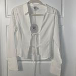 Princess Polly NWT long sleeve front tie top- Size 2 Photo 1