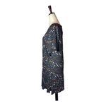 CAbi  Dress Women Small Black Muse Floral Print Flutter‎ Sleeve Mini Boho Cottage Photo 5