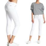 Hudson Jeans Hudson Mid-Rise Harkin Super Skinny White Cropped Jeans, 25 Photo 1