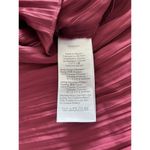 Madewell Short-Sleeve Slip Midi Dress Satin Plisse in Mulberry Wine Size S Photo 5