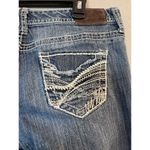 Maurice's  Straight Leg Distressed Jeans With Embroidery Size 7/8R‎ Photo 3