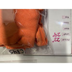 J.Crew Sweater Women Sz L Orange Crewneck Terry Sweatshirt 3/4 Sleeve Coastal Photo 4