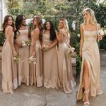 Show Me Your Mumu Clarissa Corset Dress in Champagne Luxe Satin Photo 4