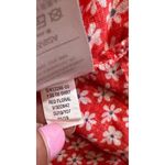 Old Navy Women's Linen Blend Top Red White Blue Front Tie Short Sleeve Med EUC Photo 11