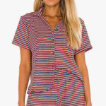 Frankie’s Bikini Coco Top Sunset Stripe Casual Vibrant Preppy Nautical Photo 0