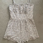 Trixxi Black and White Polka Dot Romper Photo 0