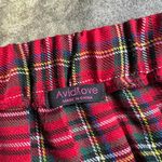 Vintage Red Plaid Micro Mini Skirt With Lace Trim Size M Photo 3